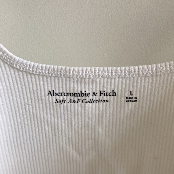 Abercrombie white tank top with clasps up the front - Picture 3 of 3